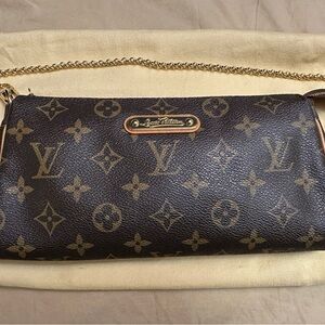 Louis Vuitton Black and Gold Monogram Clutch